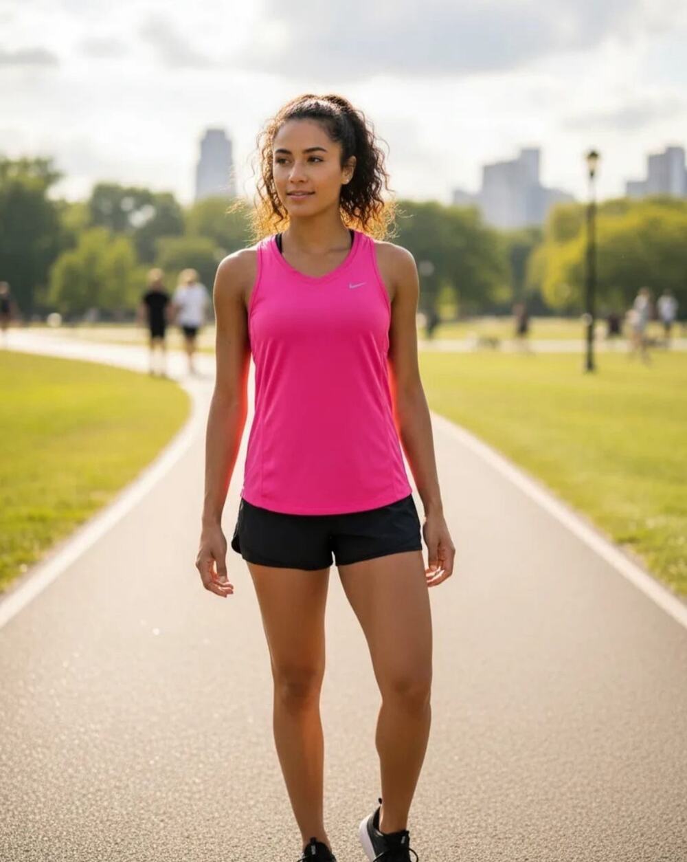 Nike Dri-Fit Women's Running Tank Top Bright Pink Size Small